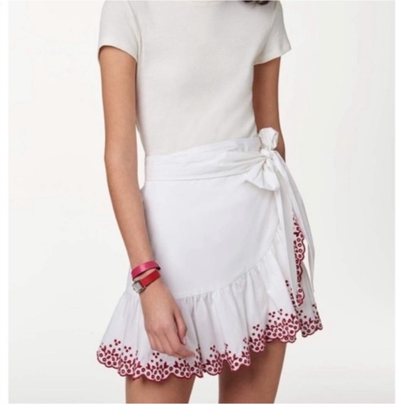 Rebecca Minkoff Alice Perforated Pattern A-Line Layered Skirt - Picture 1 of 16